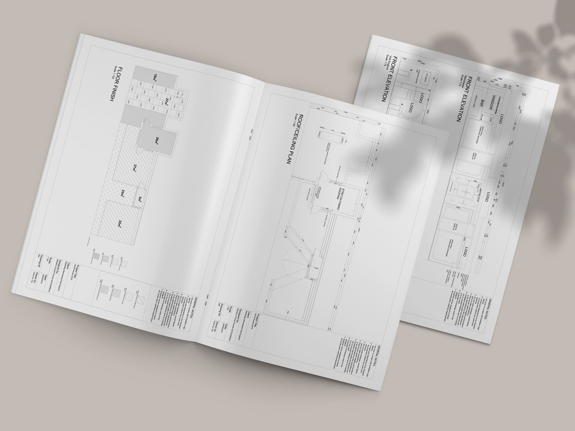 Manchester Airport exhibition design working drawings